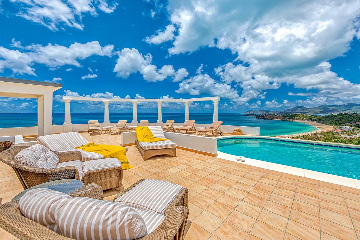Pool Villa St Martin - Pool seatings